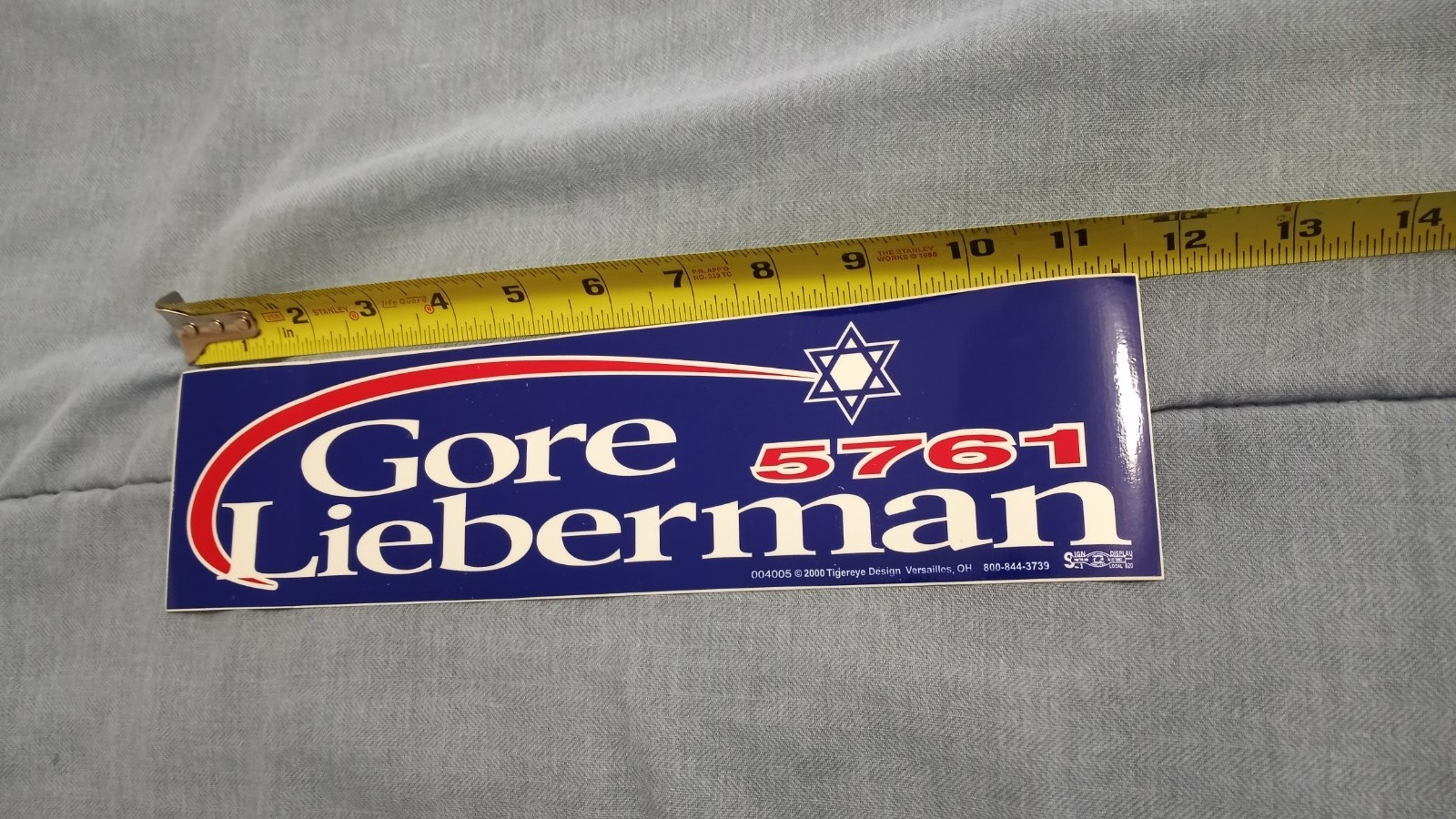 Gore Lieberman 5761 - Bumper Sticker