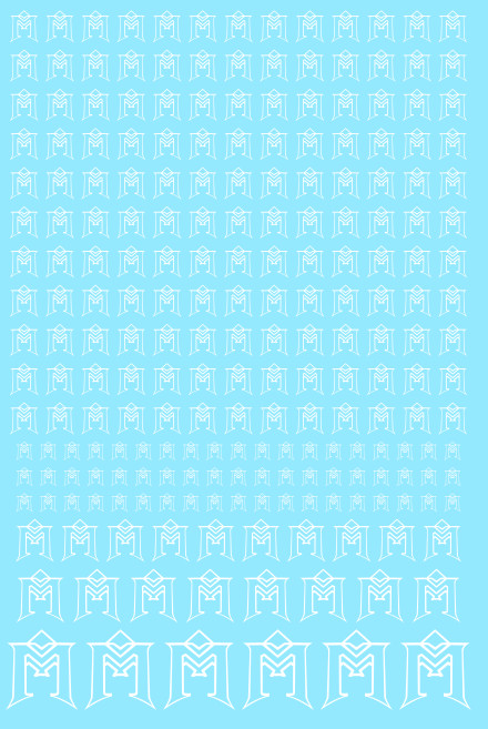 A6 - Loyalist Egyptian Sorcerers White M Transfer Sheet