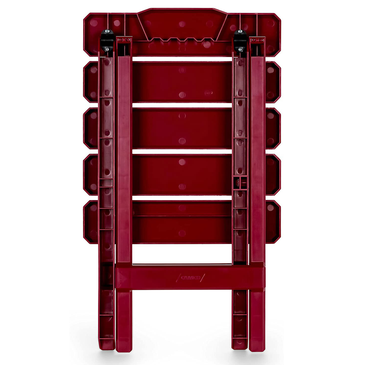 Camco 51684 Outdoor Camping Regular Adirondack Plastic Folding Side Table, Red