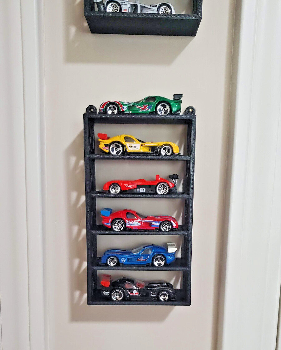 10 Pack - 6 Car Hot Wheels or Matchbox Compatible Wall Mount Display Tower