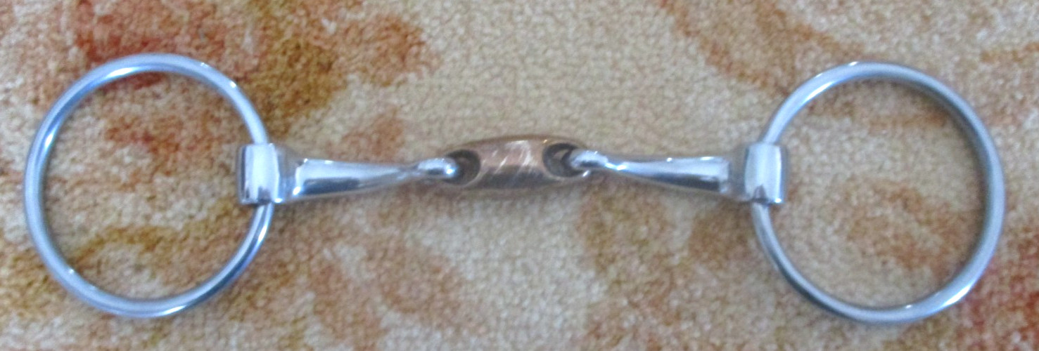 5"  KORSTEEL DOULBLE JOINTED CURVED MOUTH ENGLISH BIT