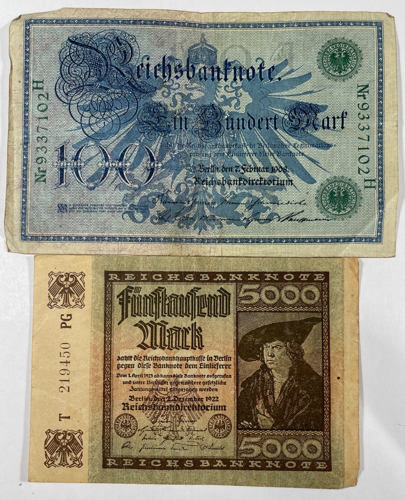 Germany 7 Diff. old notes mixed grades (#755)
