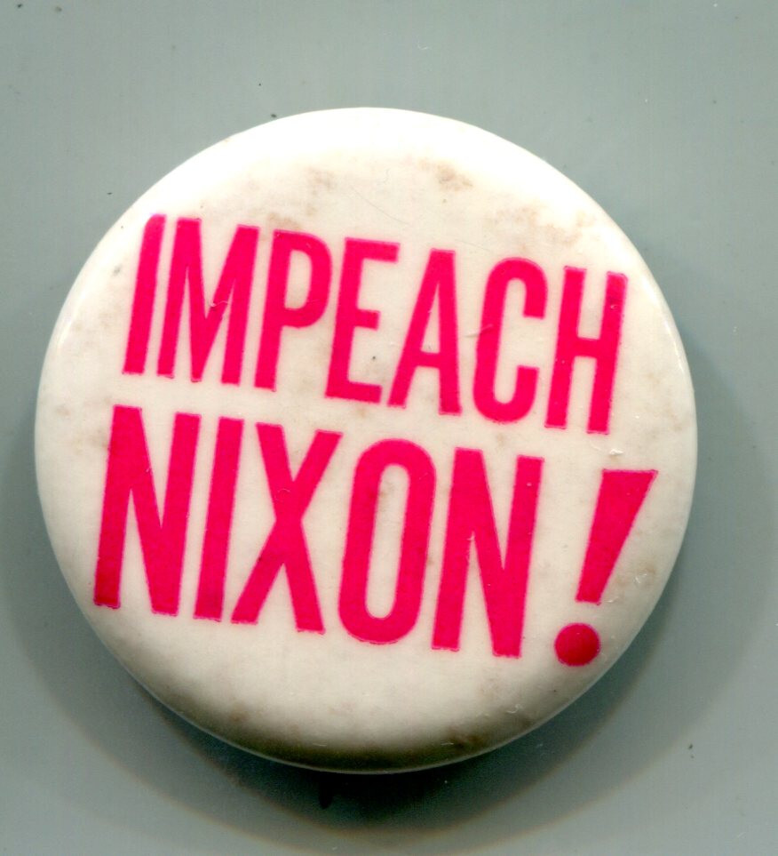 Impeach Nixon Vintage Pinback Button