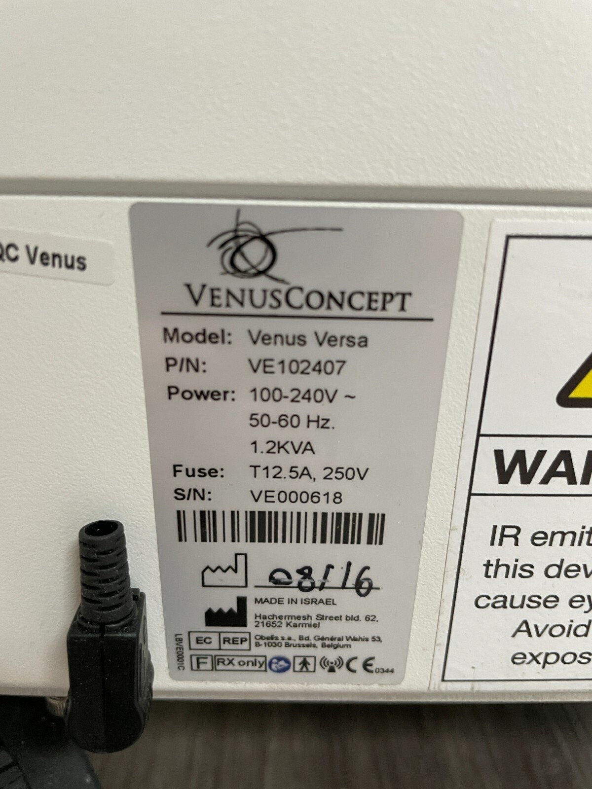 2016 Venus Concept Versa- VERY LOW USE