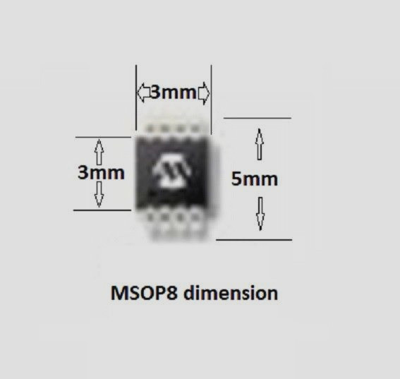 MSOP8 spring loaded pogo adapter for in-circuit EEPROM programming