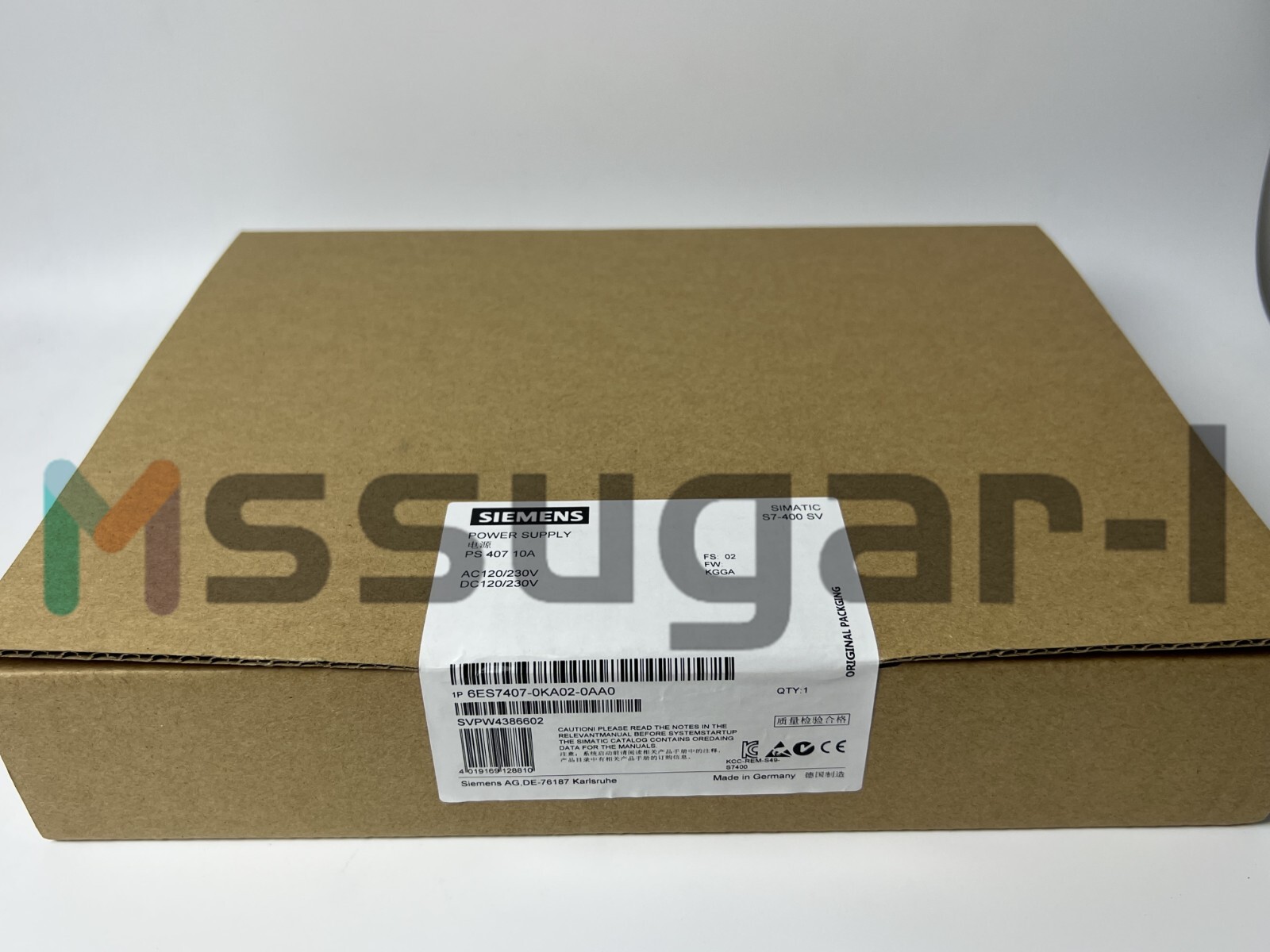 New Sealed Siemens 6ES7407-0KA02-0AA0 6ES7 407-0KA02-0AA0 PS407 Power Supply