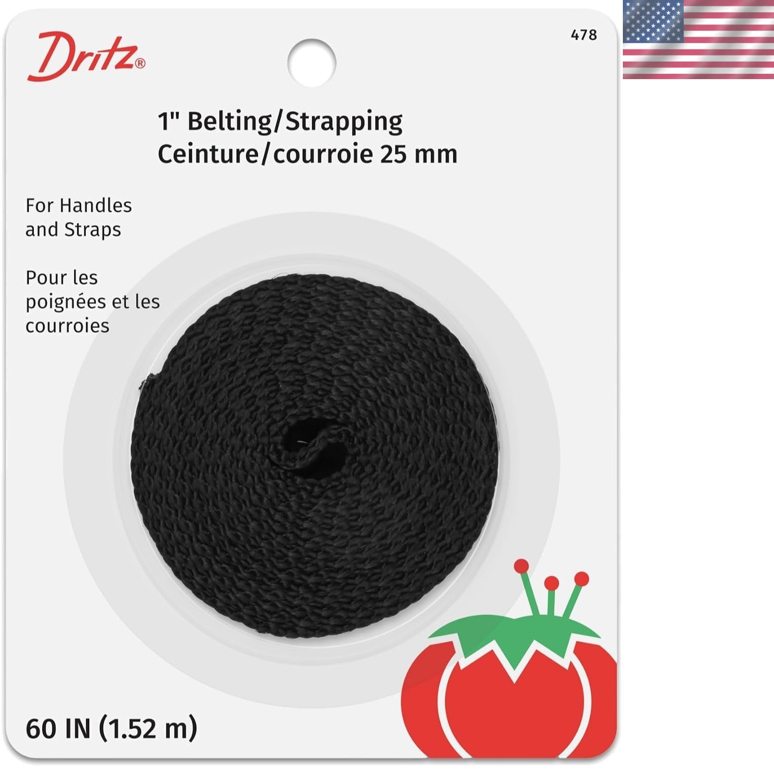 Versatile 60 Inch Black Nylon Strapping - Perfect for DIY Projects & Vehicle Use
