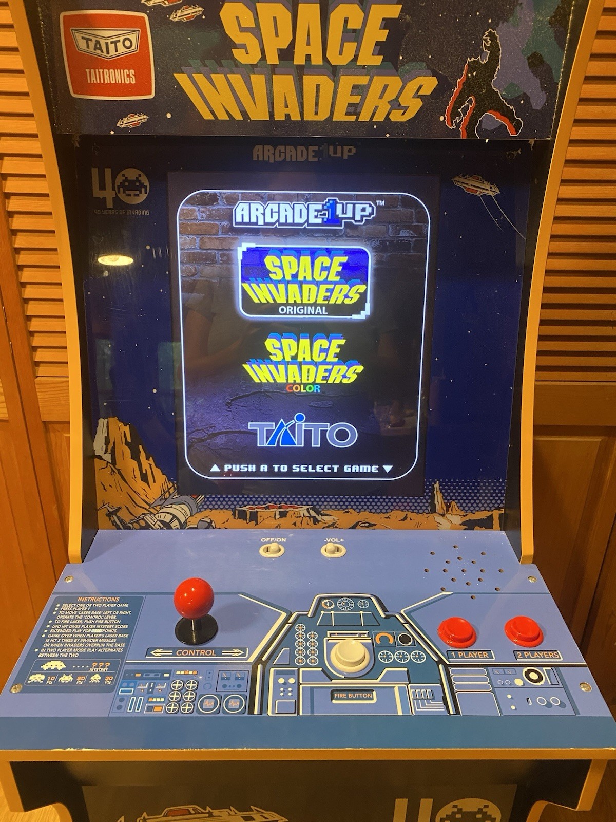Space Invaders Arcade 1 Up Game Machine Taito Taitronics