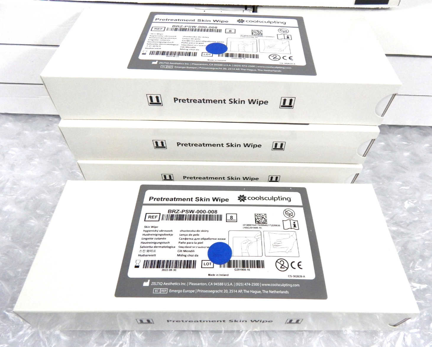 ZELTIQ COOLSCULPTING PRETREAMENT SKIN WIPES 8 PACK BRZ-PSW-000-008