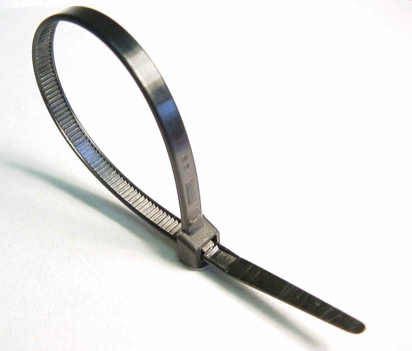 2000 PCS 11" 50 Lbs Black Nylon Cable Wire Zip Tie UV Resistant Outdoor Ties