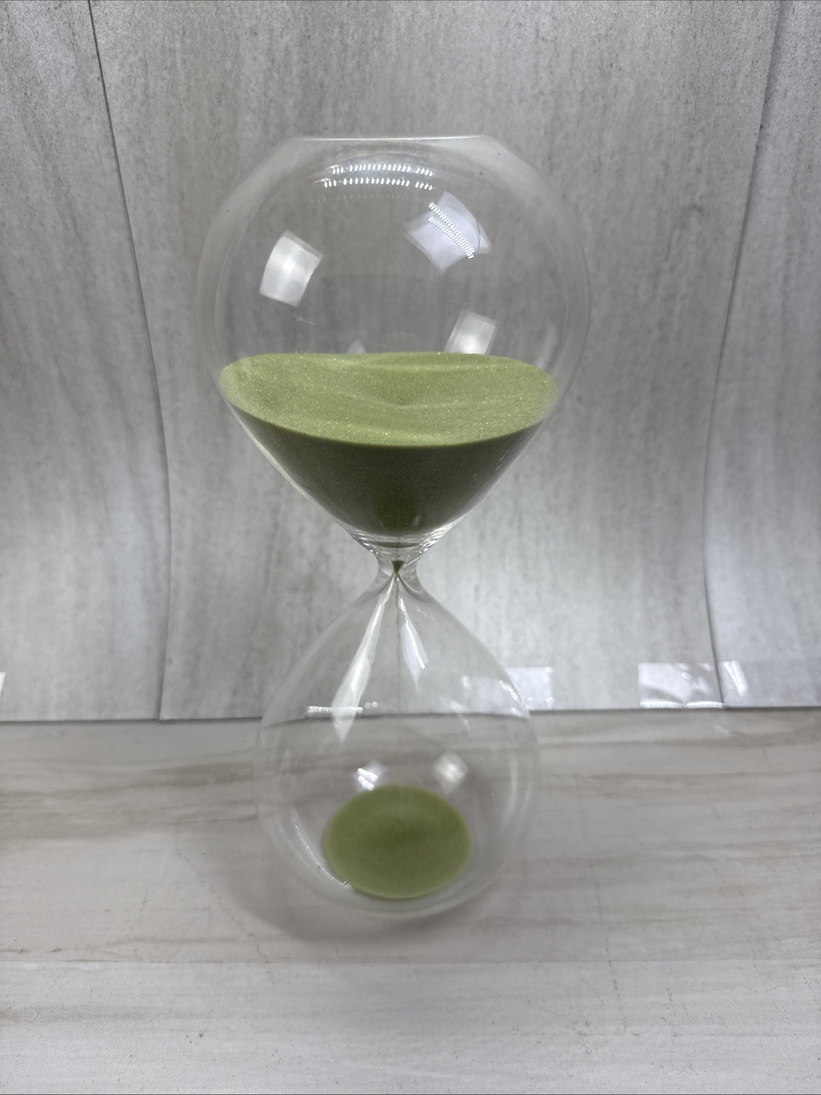 Hourglass Sand Timer 30 mins green 11” T x 4" W - No Stand Nice