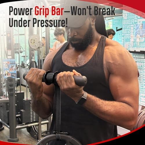 Forearm Strengthener & Forearm Exerciser, Wrist Roller with Thicker Black