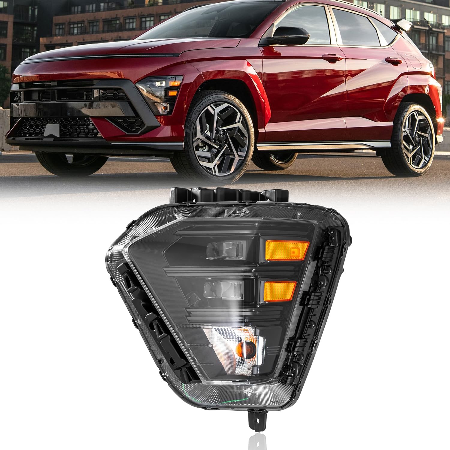 JZ AUTO LED Headlight Compatible with 2024-2026 Hyundai Kona SE SEL N-Line