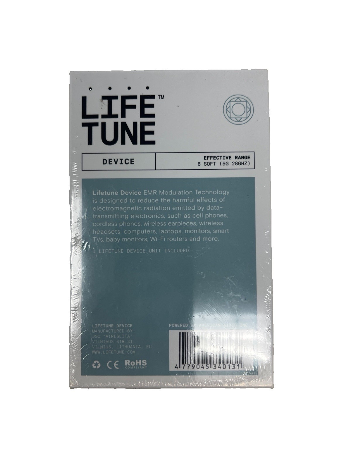 LifeTune Device EMR Electromagnetic Radiation Protection Technology. New