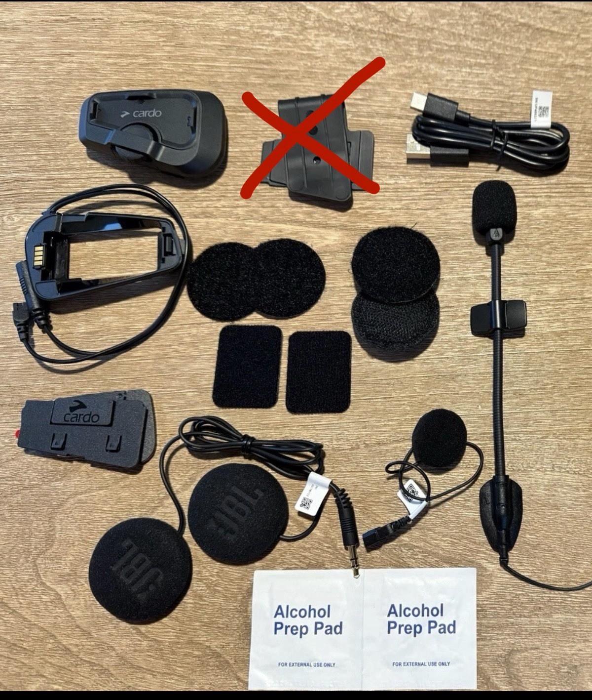 Cardo Freecom 2x Single Headset Bluetooth with JBL speakers NO CLIP MOUNT