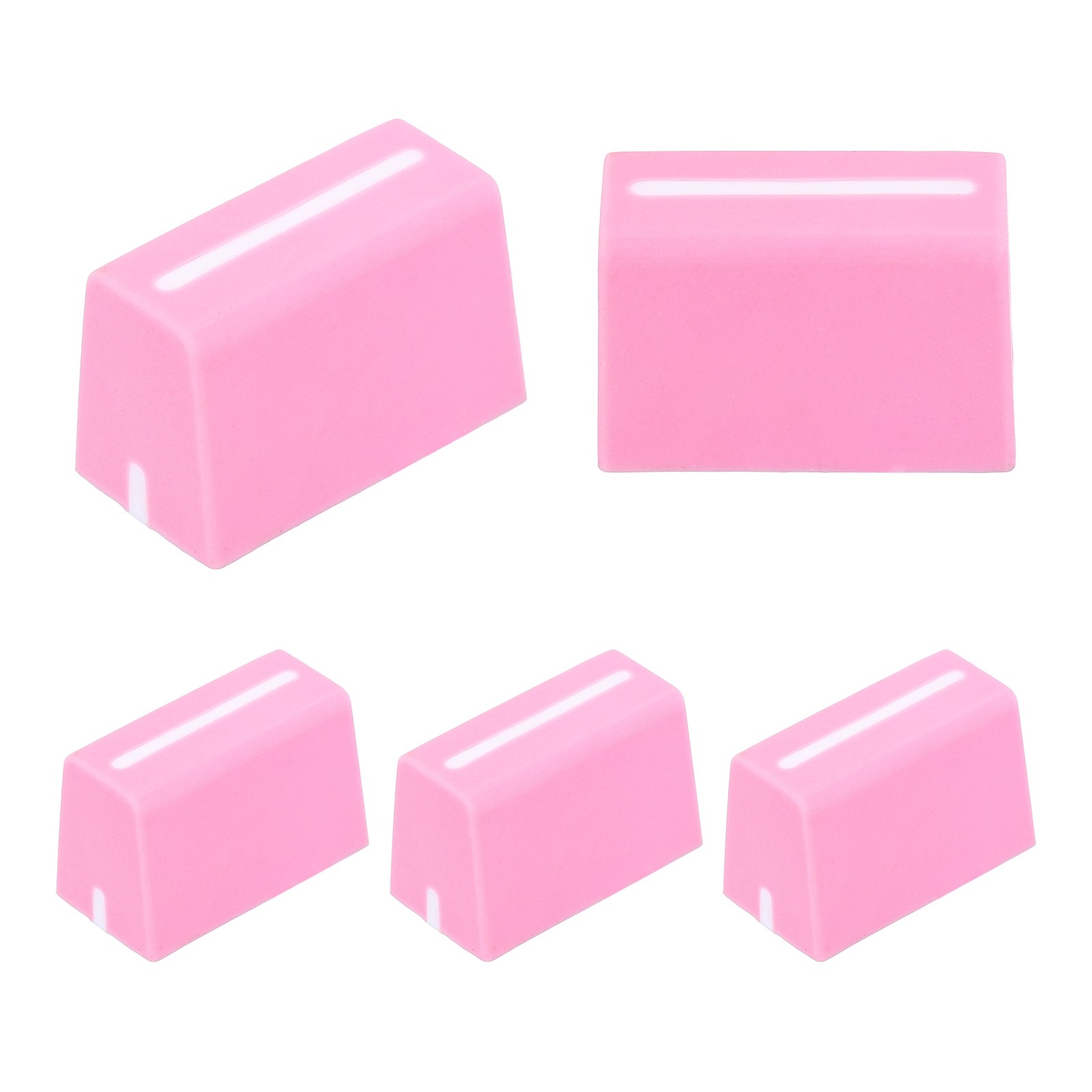 Universal Fader Knobs, Pink Mixer Fader Caps Rubber for DJ Console, 5Pcs