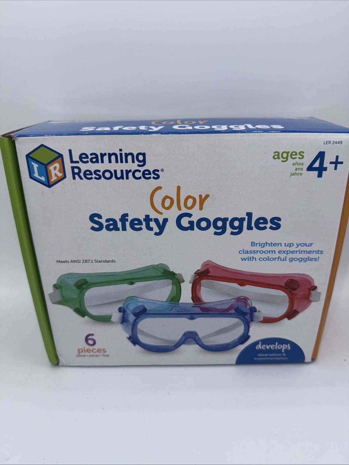 Learning Resources Colored Safety Goggles -  Set of 6 Goggles for Kids