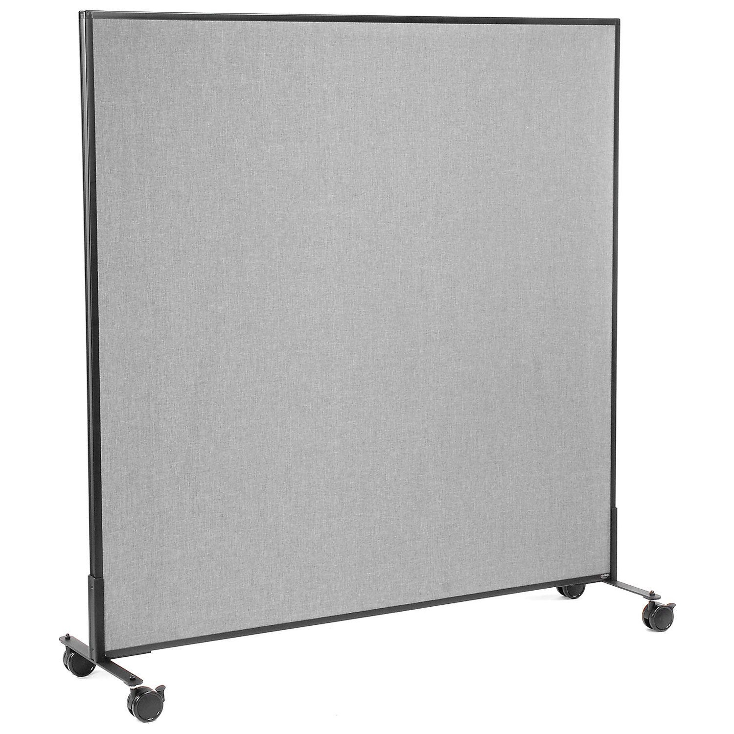 60-1/4"W x 63"H Mobile Office Partition Panel Gray