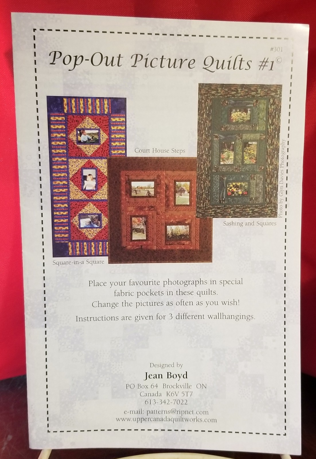 Pop-Out Picture #1 Quilt Pattern - Jean Boyd - #301 - pub 2002 CAN - multi size