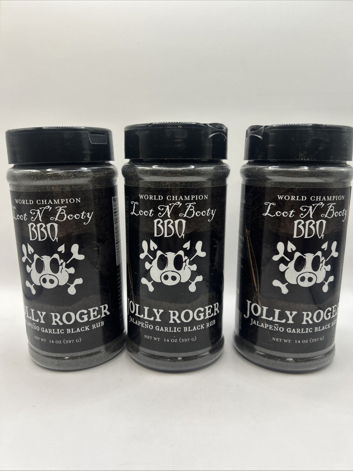 Loot N' Booty BBQ - Jolly Roger Jalapeno Garlic Black Rub - 14 oz 9/27