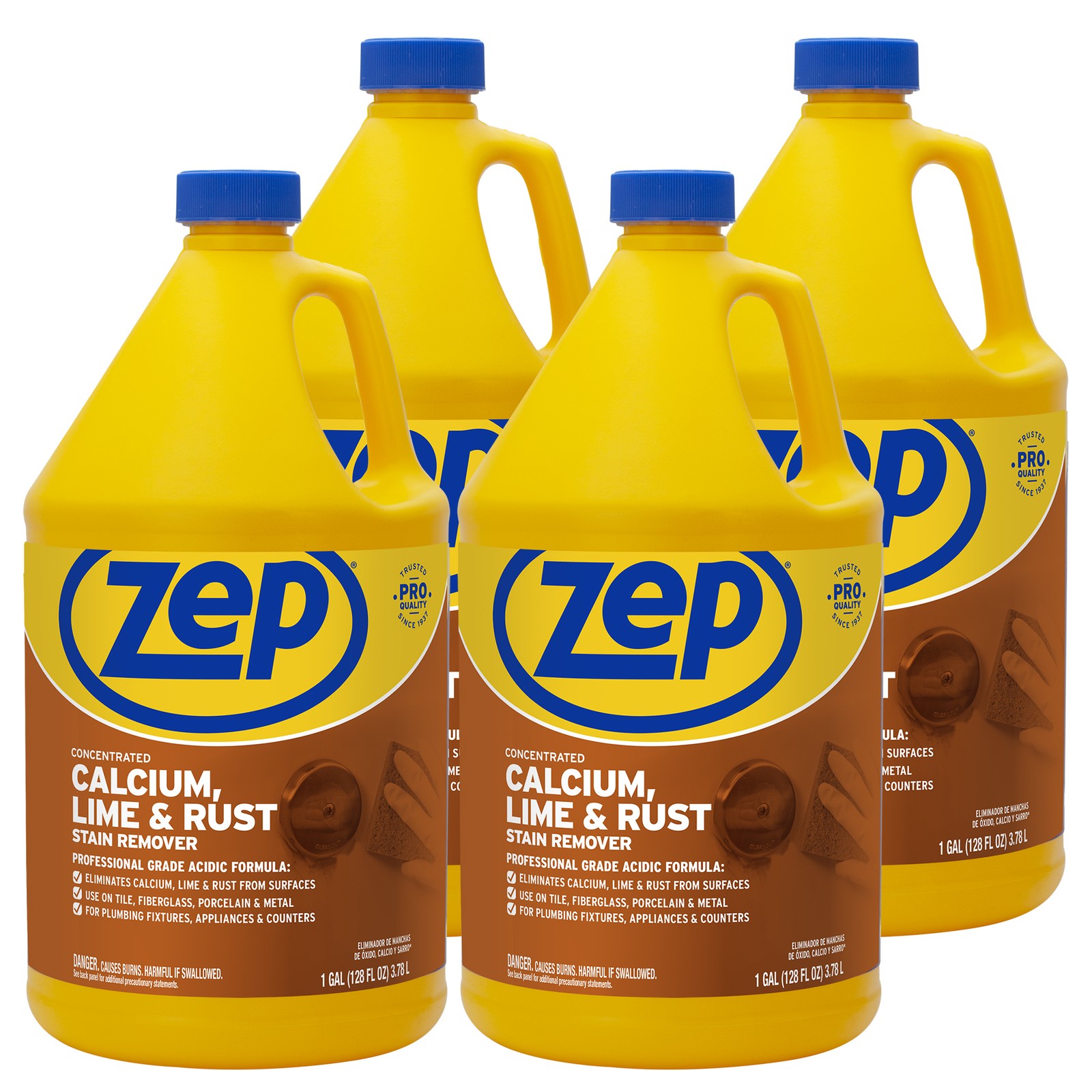Zep Concentrated Calcium, Lime and Rust Stain Remover - 1 Gallon (Case of 4)