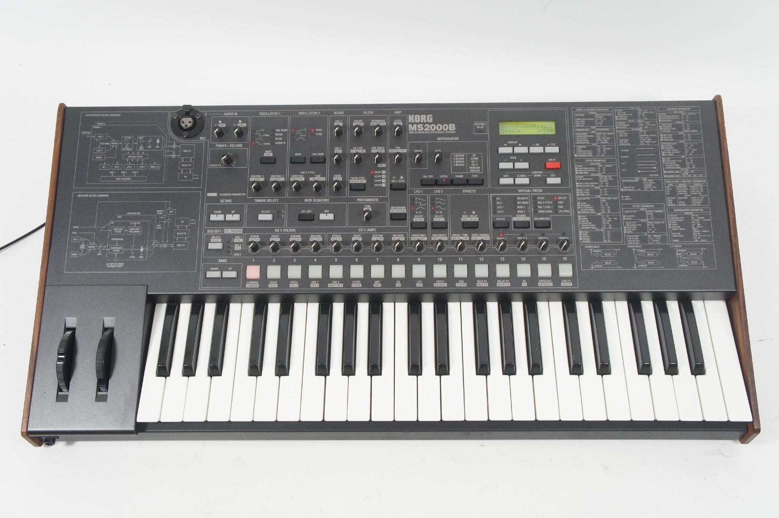 KORG MS2000B Analog Modeling Synthesizer MS-2000 Black w/ 100-240V PSU