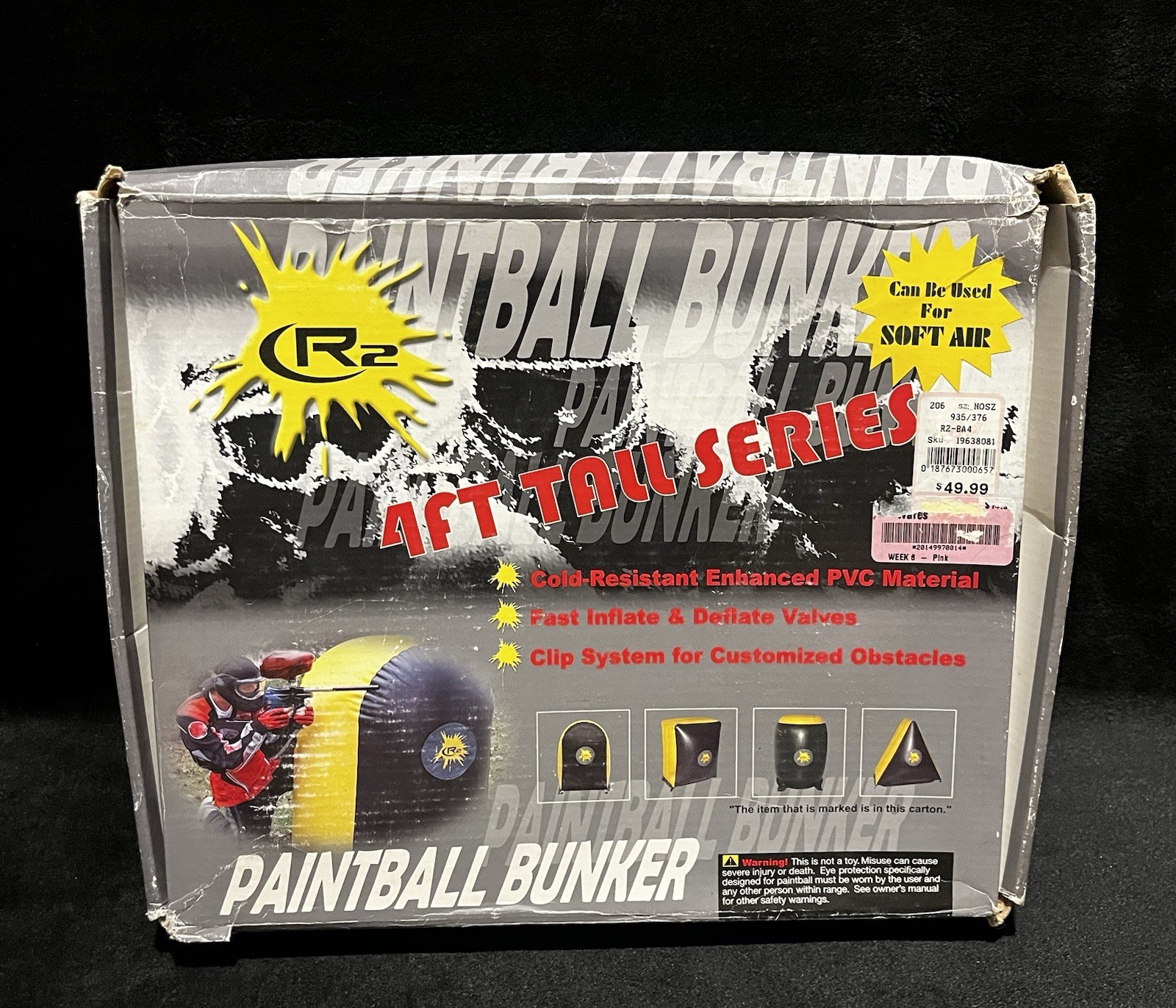 R2 Paintball Bunker 4ft Tall Series Barrel/Cylinder Shaped Inflatable PVC NEW