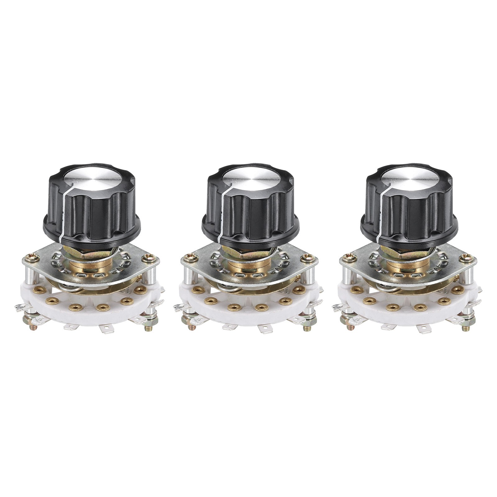 3 Pcs 1 Pole 6 Position Band Selector 1 Deck for TV Radio Home Machine