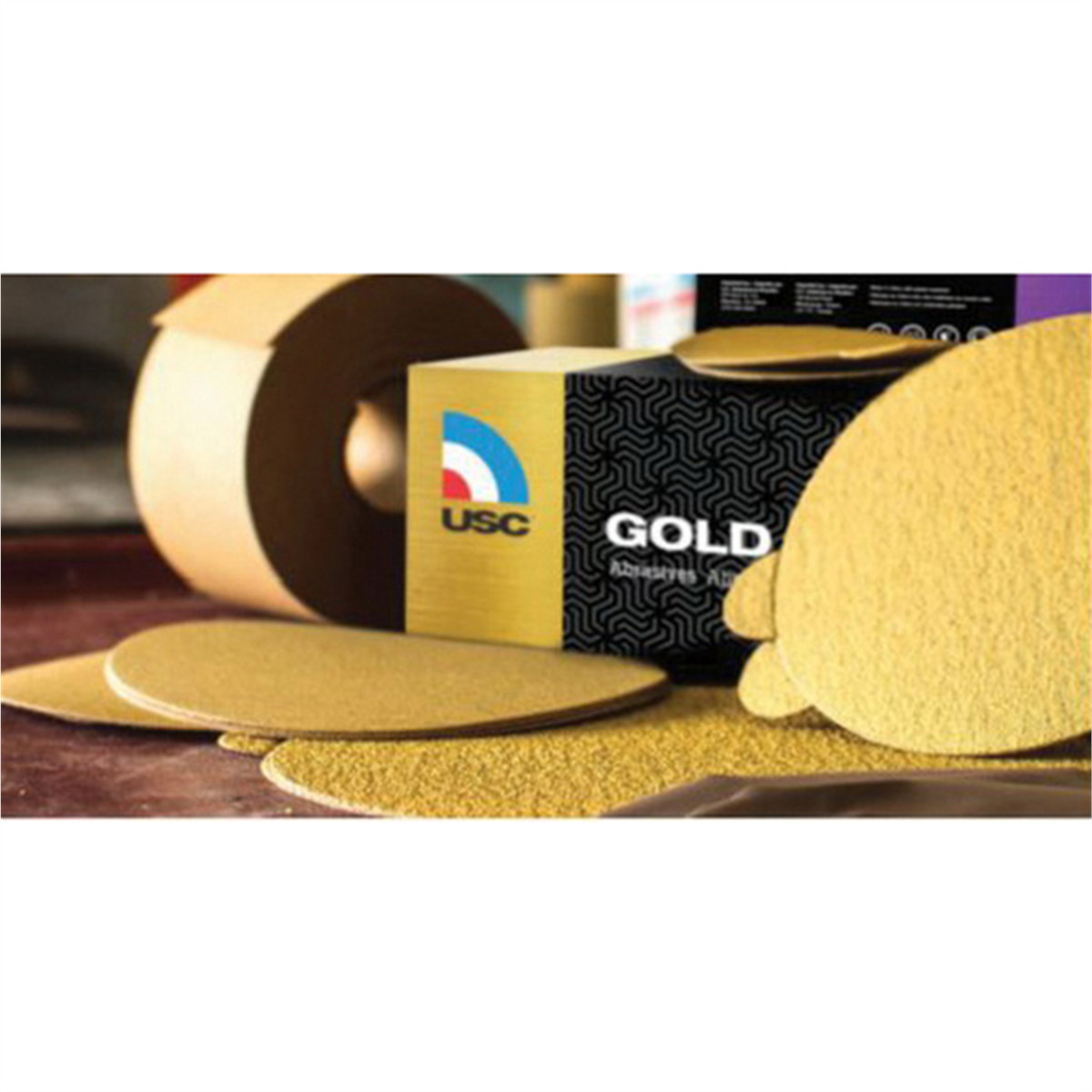 USC ABRASIVES Gold Pro 082113 Sanding Disc, 5 in Dia, P220 Grit, Paper Backing,
