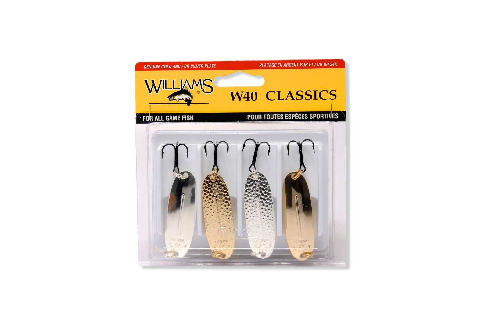 Williams W40 Wabler Classic Selection - 4-40 - 4 Pack Kit - Fishing Lures