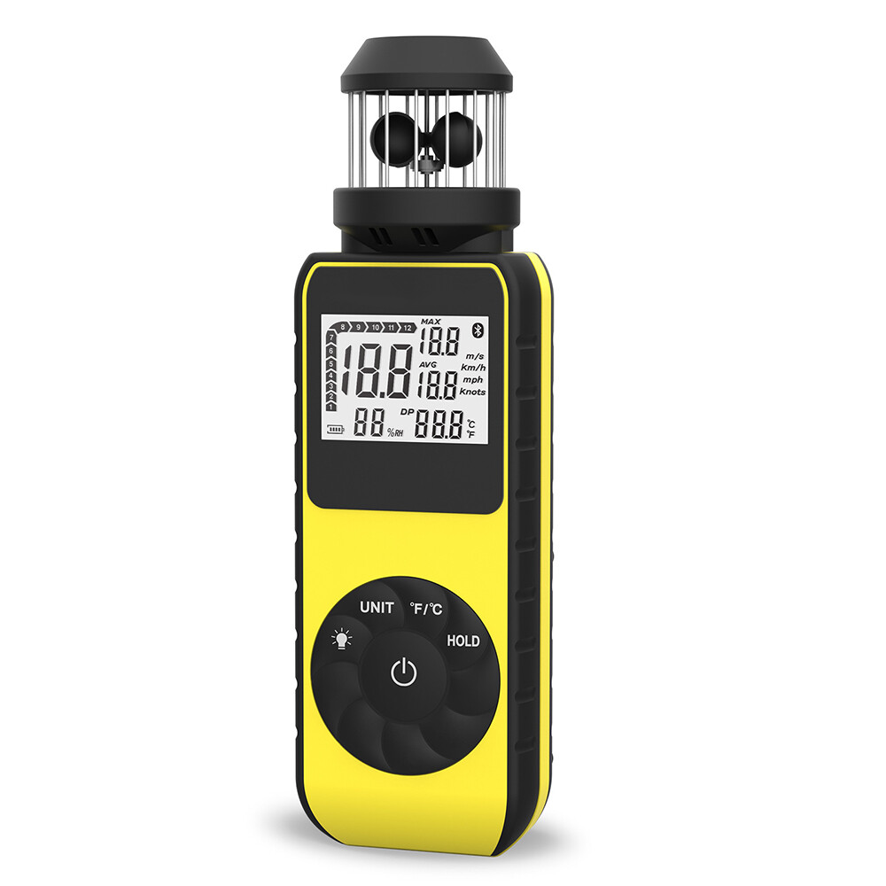 Digital Cup Anemometer Compass Measure Wind Temperature 360°Rotating + Backlight