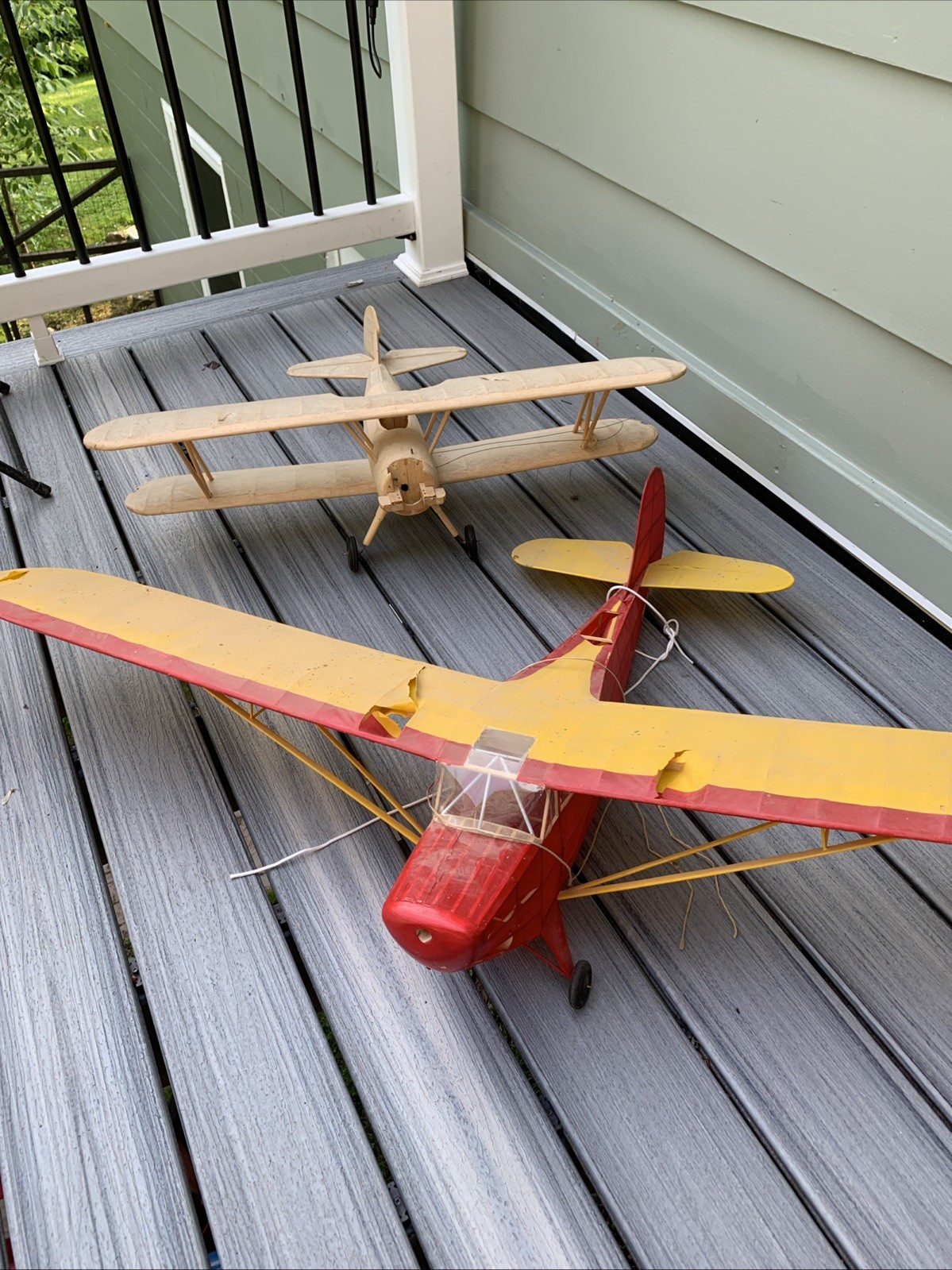 Lot of 2-Vintage Balsa Wood Airplanes. Wings Are 32” And 54”. For Repair