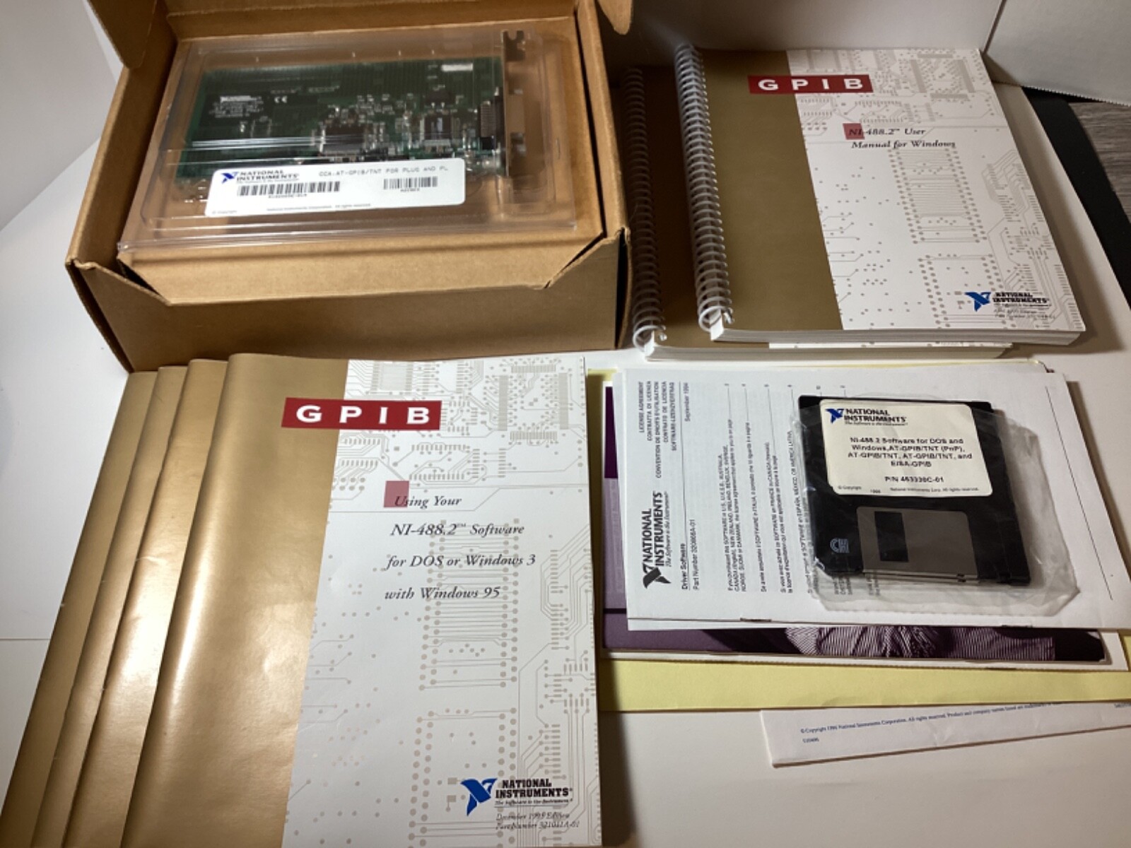 National Instruments  Software GPIB/TNT NI-488.2 Software Manuals Disk 1995 Vtg