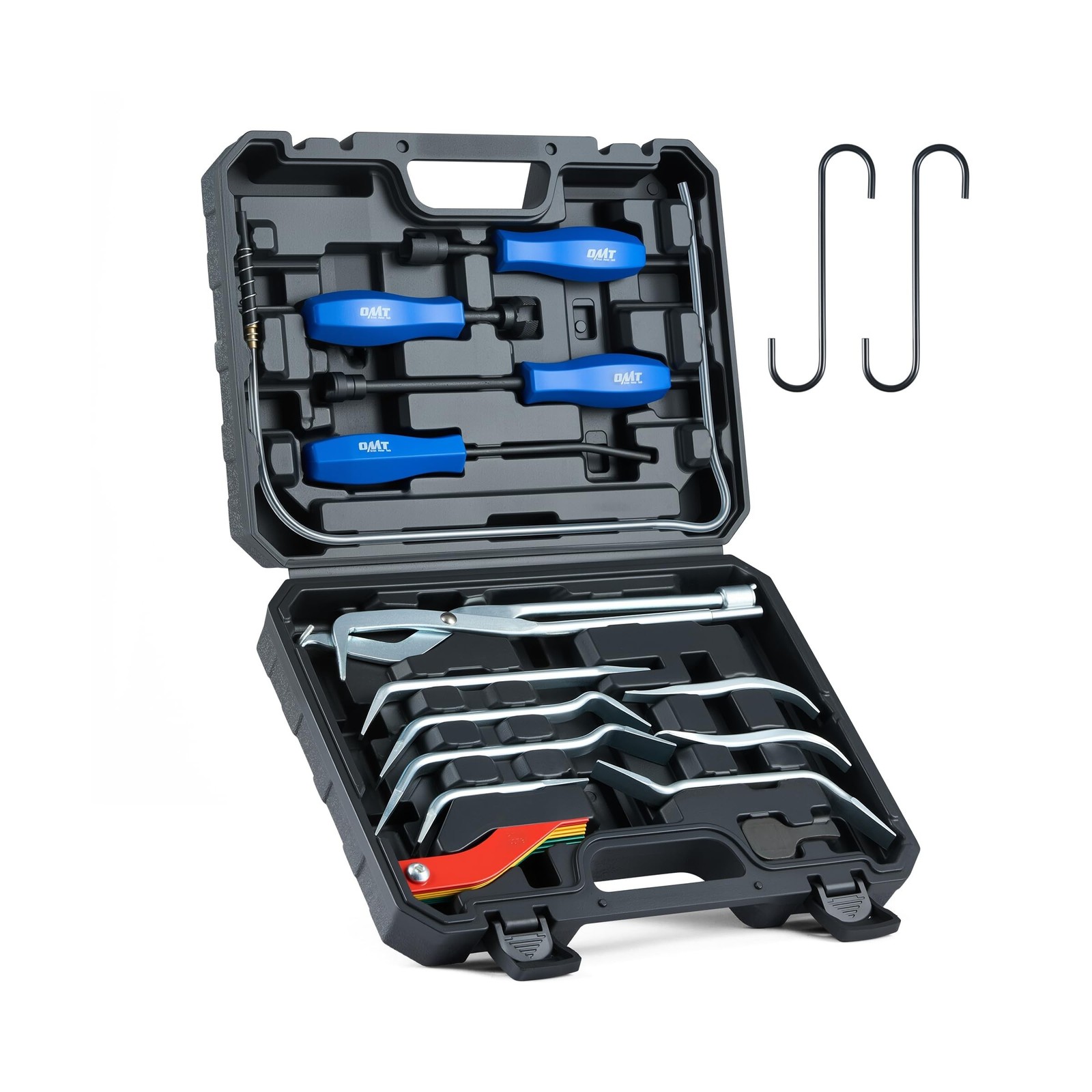 OMT 17pc Drum Brake Tool Kit with Spring Compressors and Adjusting Spoons | T...