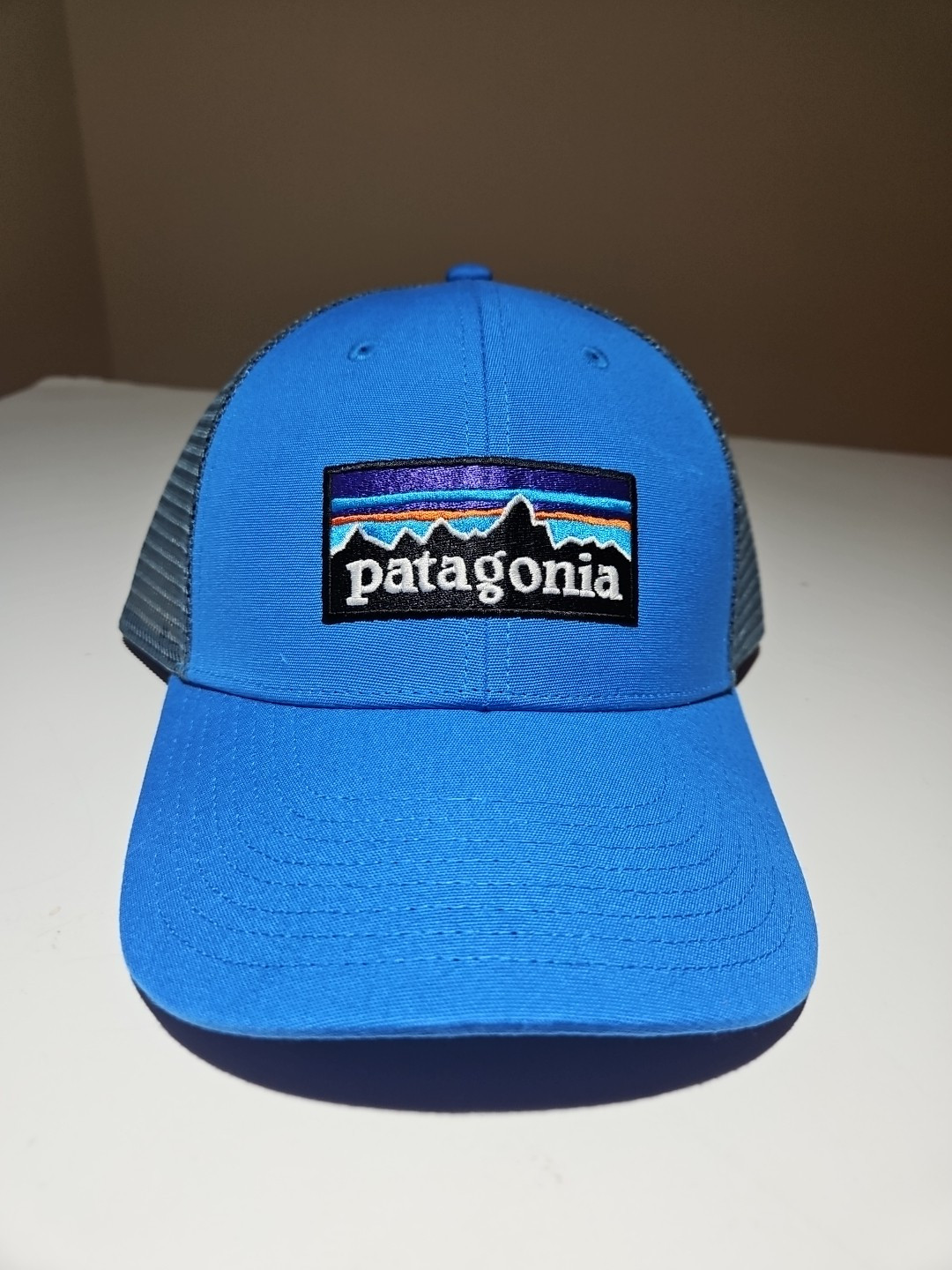 Patagonia P-6 Logo Lowpro Trucker Hat. Vessel Blue.
