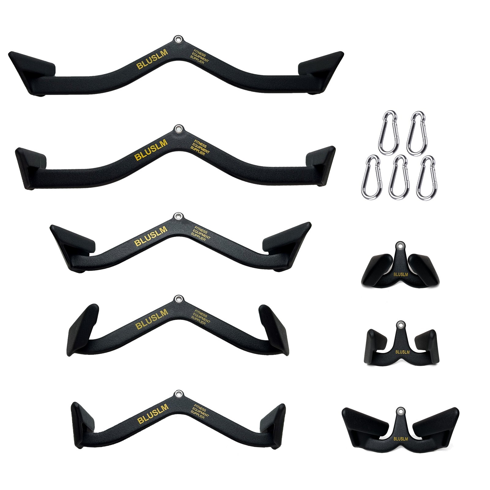 8Pcs Lat Pulldown Bar T Bar Row Tricep Attachment for Home Gym Exercise V Bar