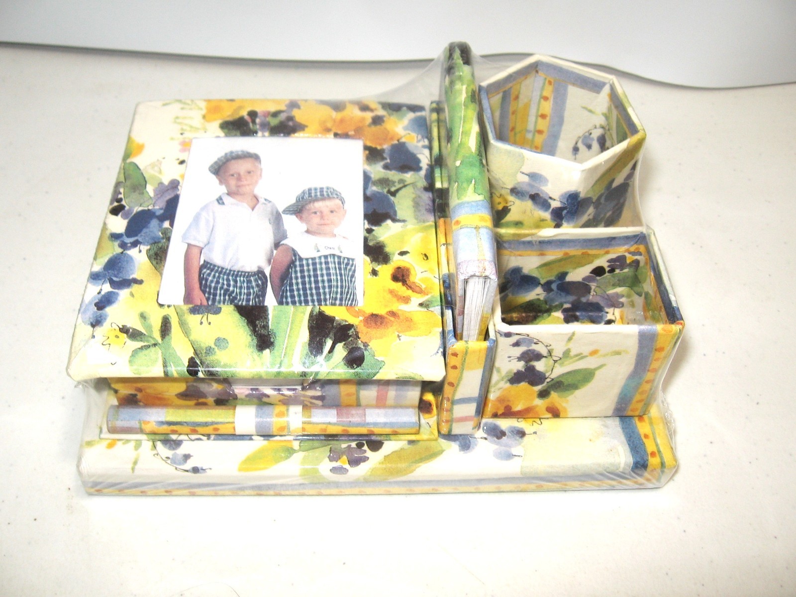 VTG Stationery Gift Set Photo Box Address Journal Note Pad  NOS