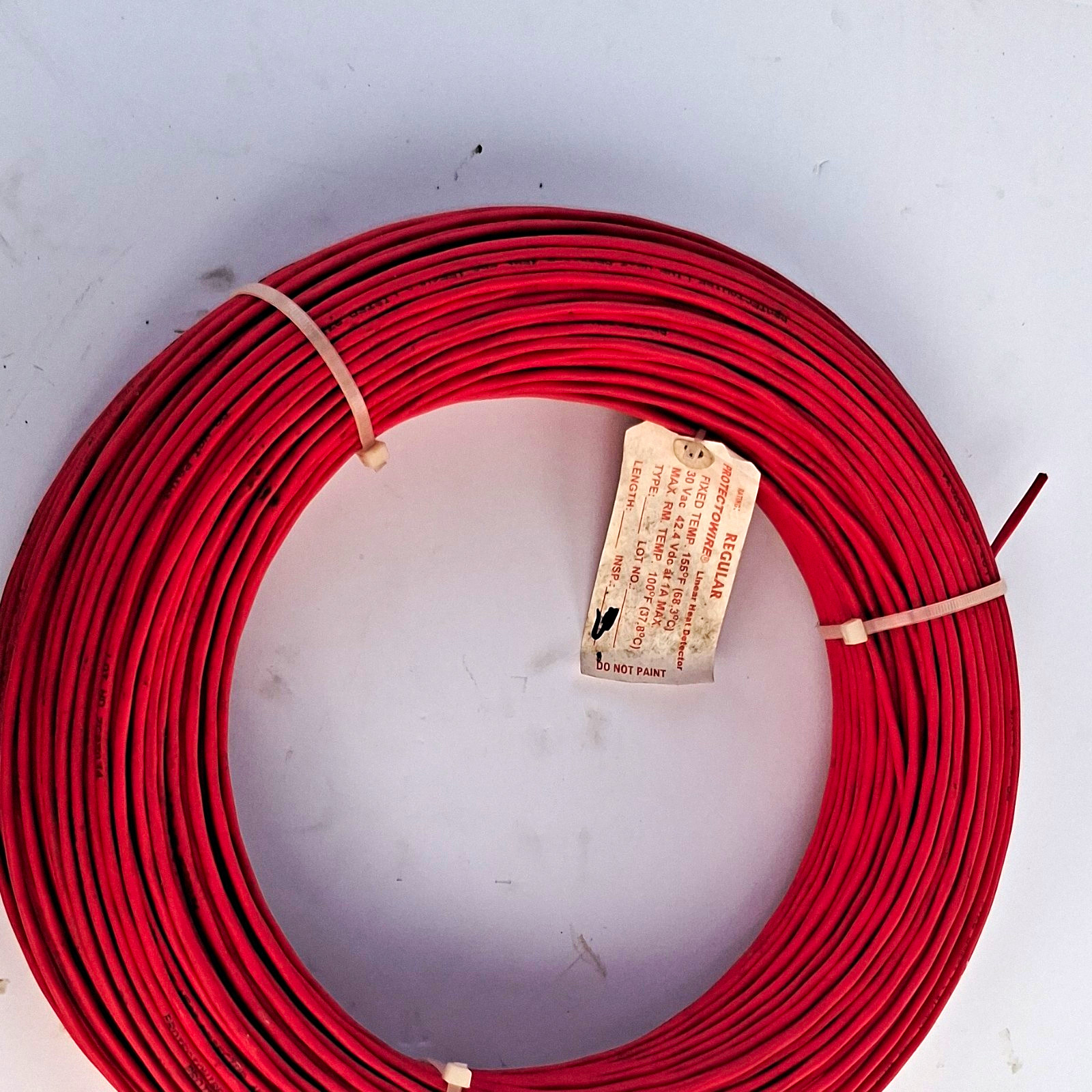 Protectowire Regular Linear Heat Detector Cable 155CU 155°F Red