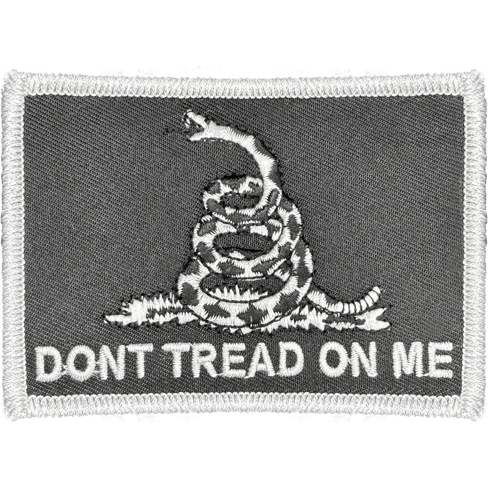 GADSDEN FLAG PATCH: Don't Tread on Me (BLACK & WHITE)