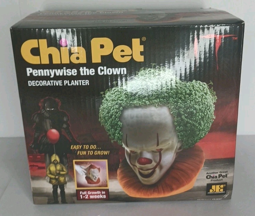 NEW PENNYWISE THE CLOWN CHIA PET CLOWN PLANTER