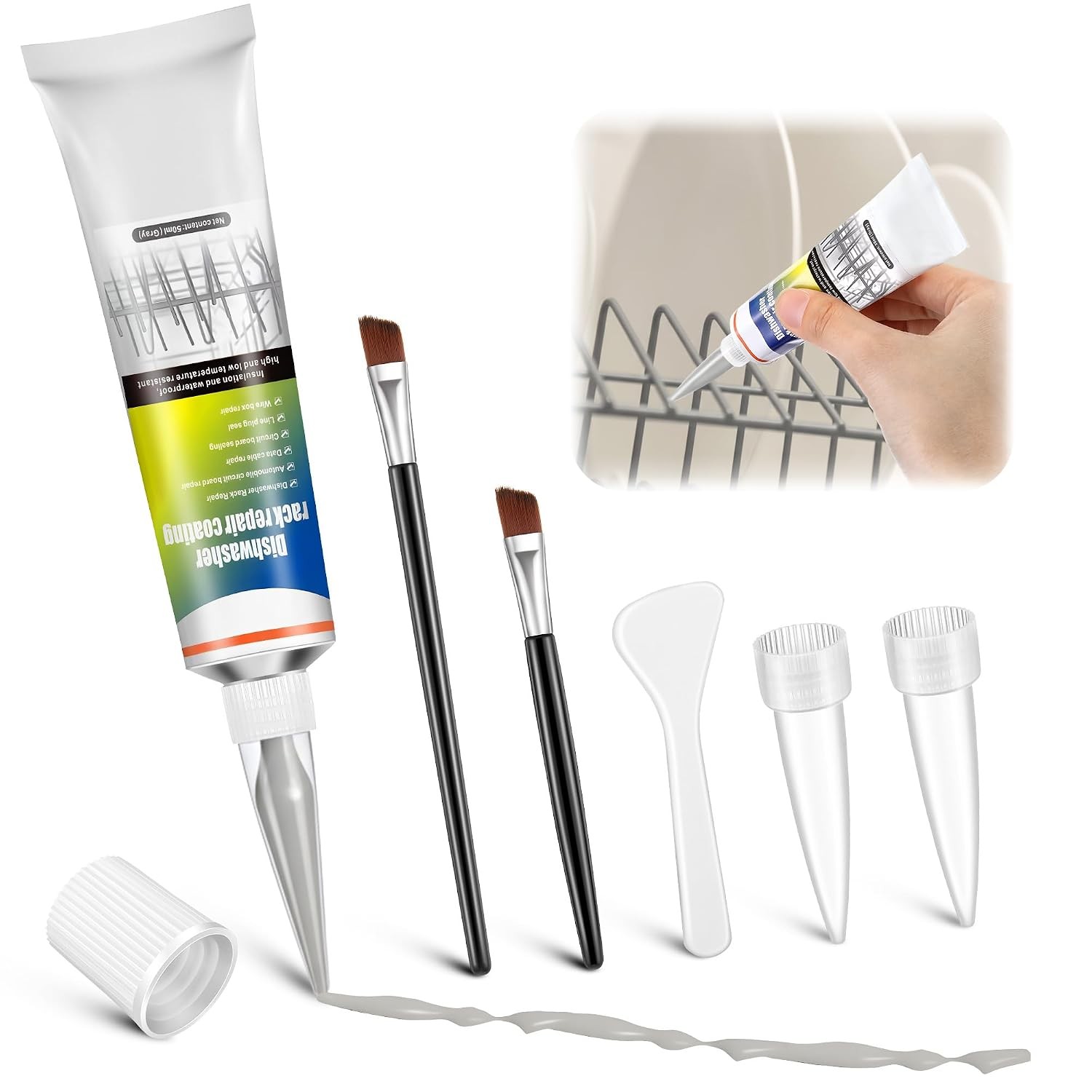 1.7oz Dishwasher Rack Repair Coating Grey Dishwasher Rack Paint | Dishwasher Vin