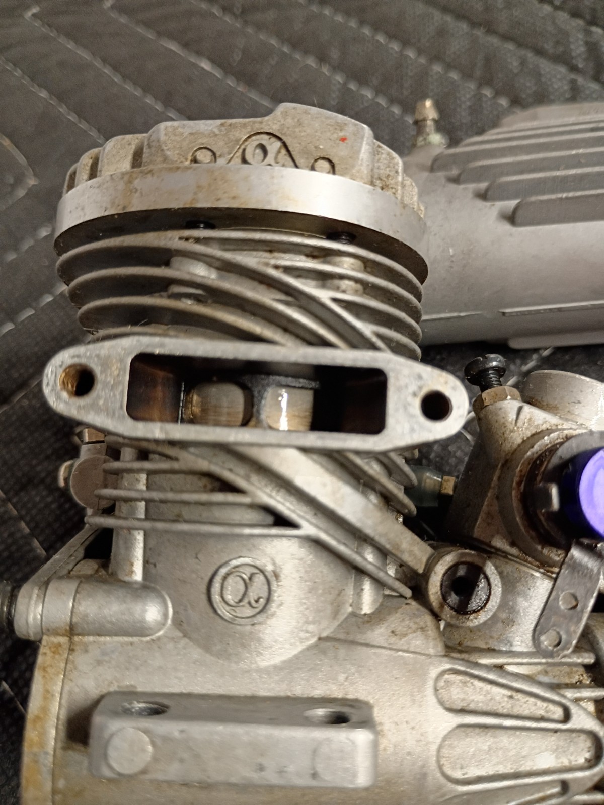 Evolution .46 Alpha radio controlled RC airplane engine.