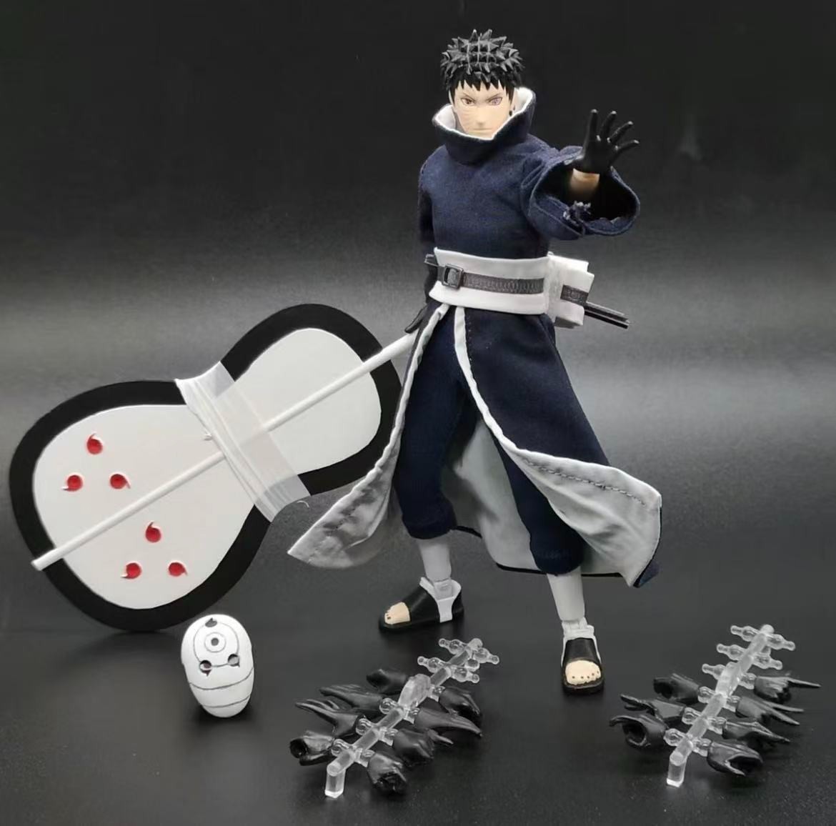 custom Uchiha Obito White Mask 1/12 SHF 6 inch Action Figure  NARUTO