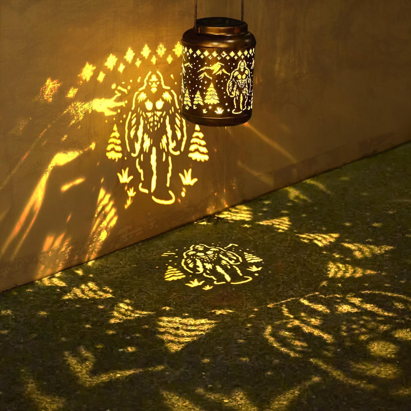 Bigfoot Solar Lantern Outdoor Waterproof, Bigfoot Hanging Solar Lights Decor,...