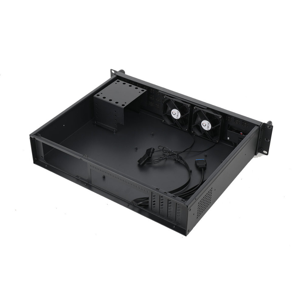 19 Inch Rackmount Server Enclosure 2U 2U Black - Only 38cm Deep