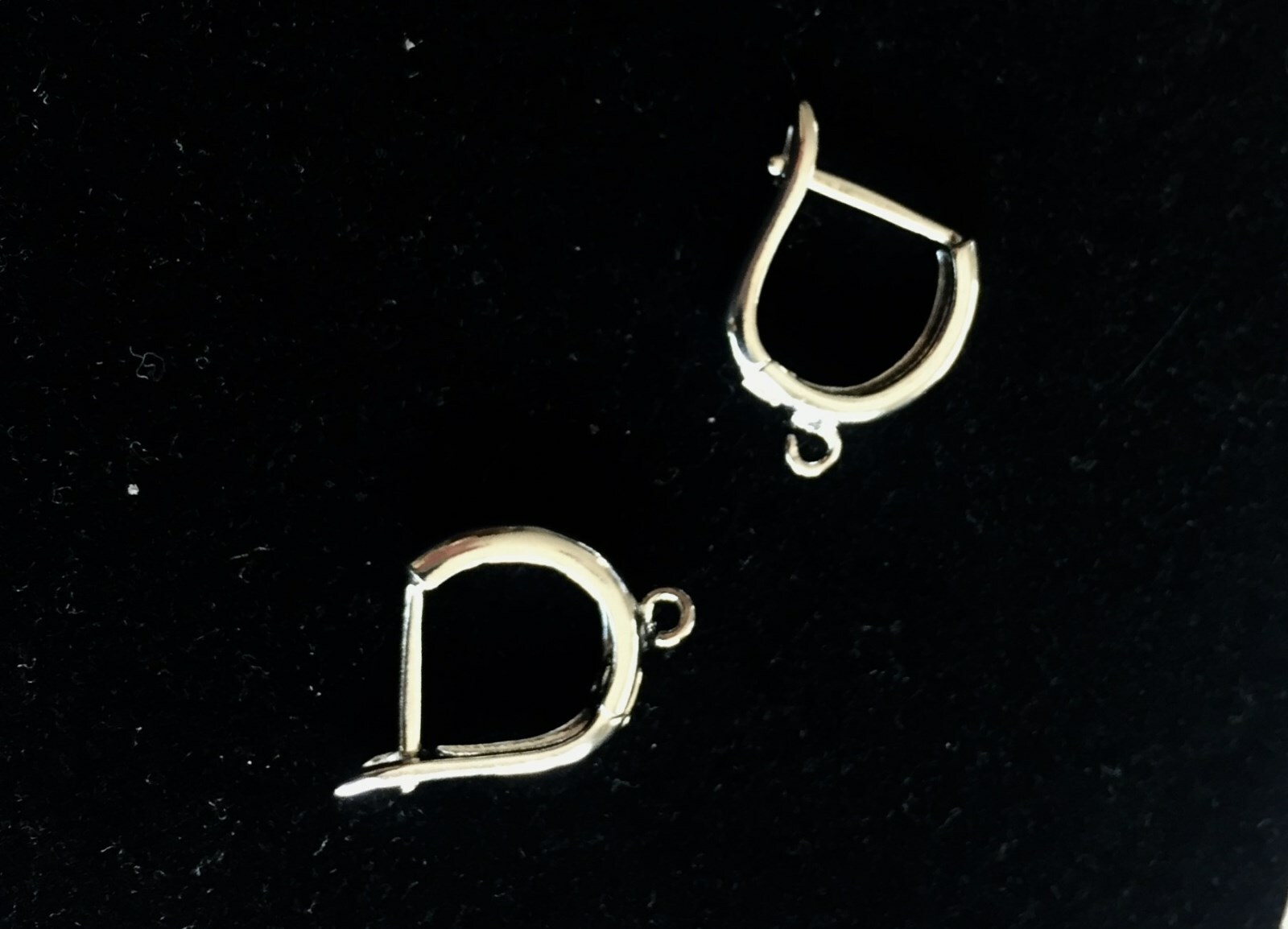 6 Sterling Silver earring findings hooks Leverback