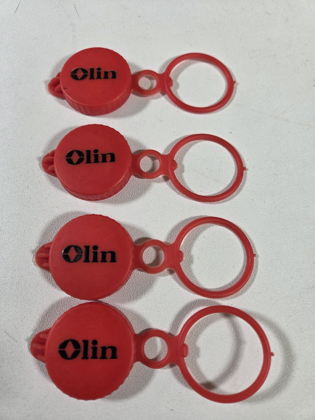 4x Olin Vintage Reusable Bottle Caps Made in USA - Fluid Reservoir Cap