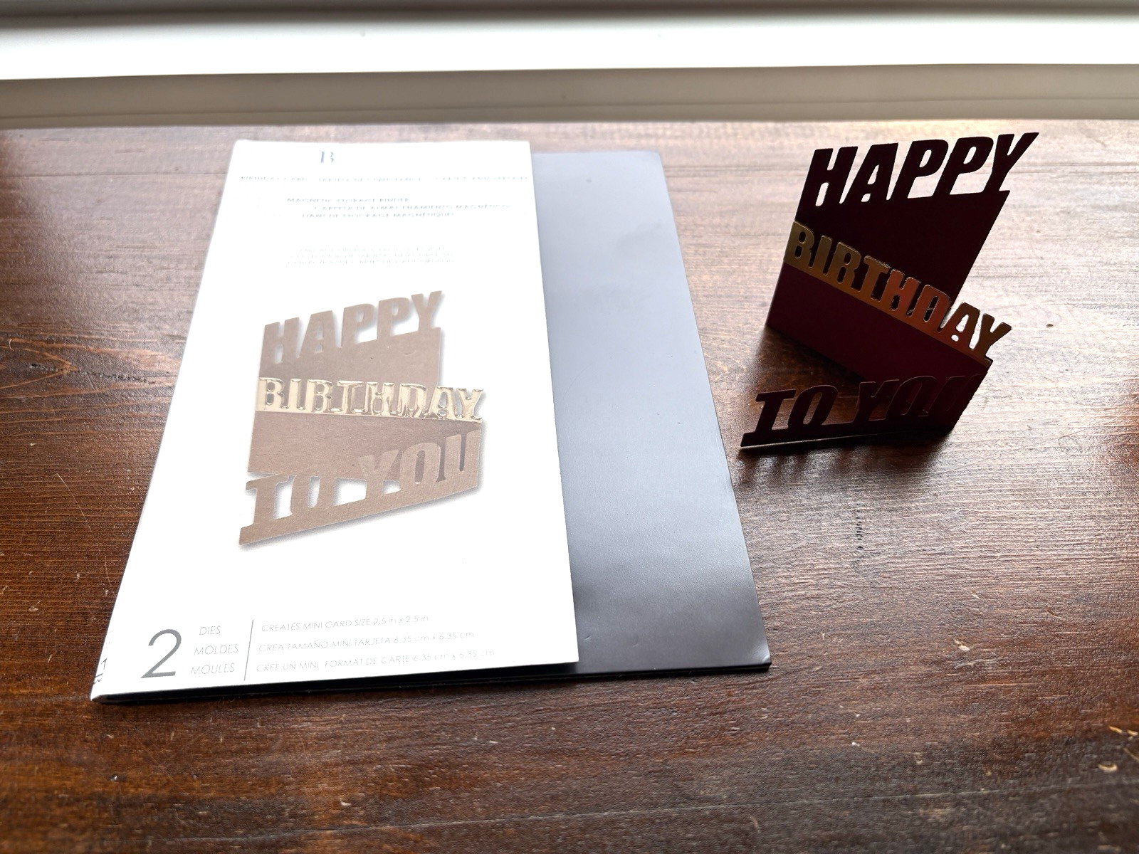 Little B Designer Cutting Dies HAPPY BIRTHDAY TO YOU Accordion Card Die w/Binder