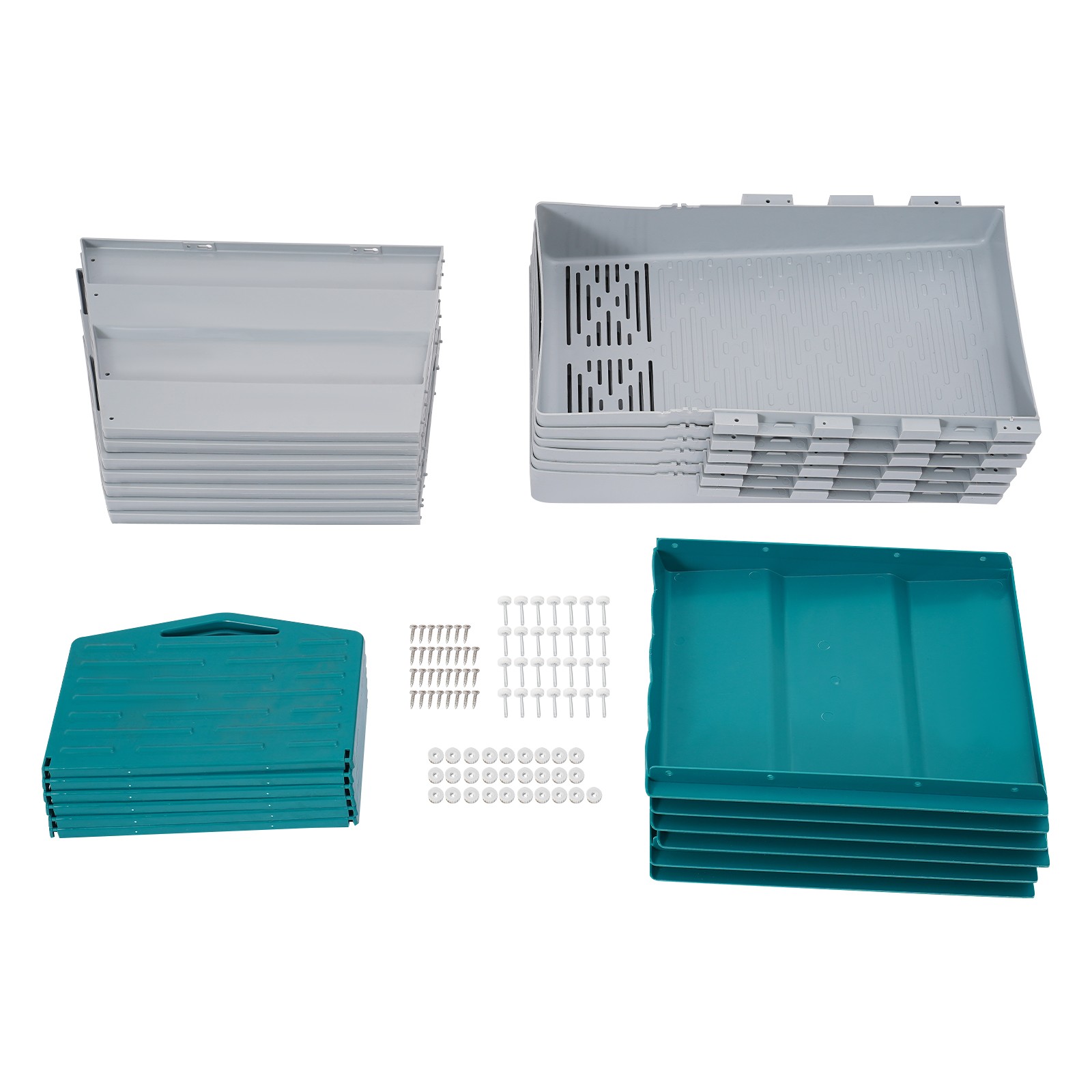 6 Hole Chicken Nesting Box Hen Laying Boxes Nesting Box for Laying Egg Green