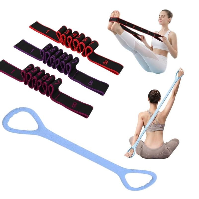 Resistance Bands 8-Section Adjustable with Handles, Clear Marking Elastic Wor...